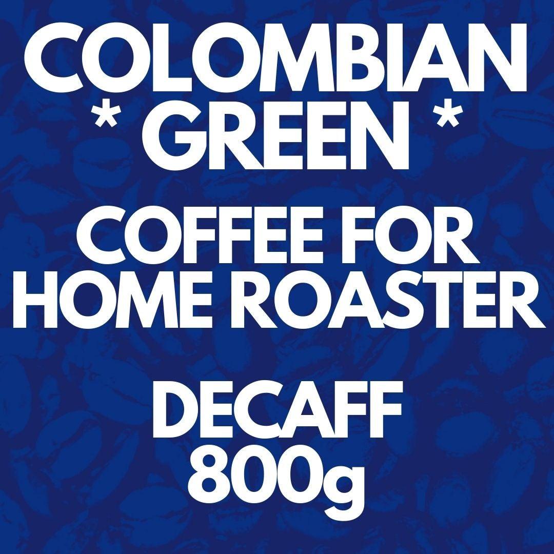 800g of GREEN COFFEE Colombian mountain water decaff - Sidewalk Coffee Company